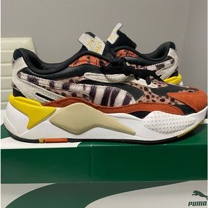 Puma RS-X multi colored animal print sneakers